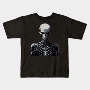 Anime Skeleton - Spooky Halloween Horror Goth Kids T-Shirt